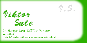 viktor sule business card